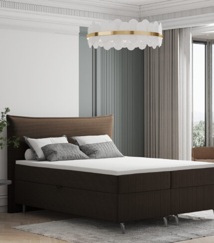 Łóżko Kontynentalne RUBI  czekoladowy