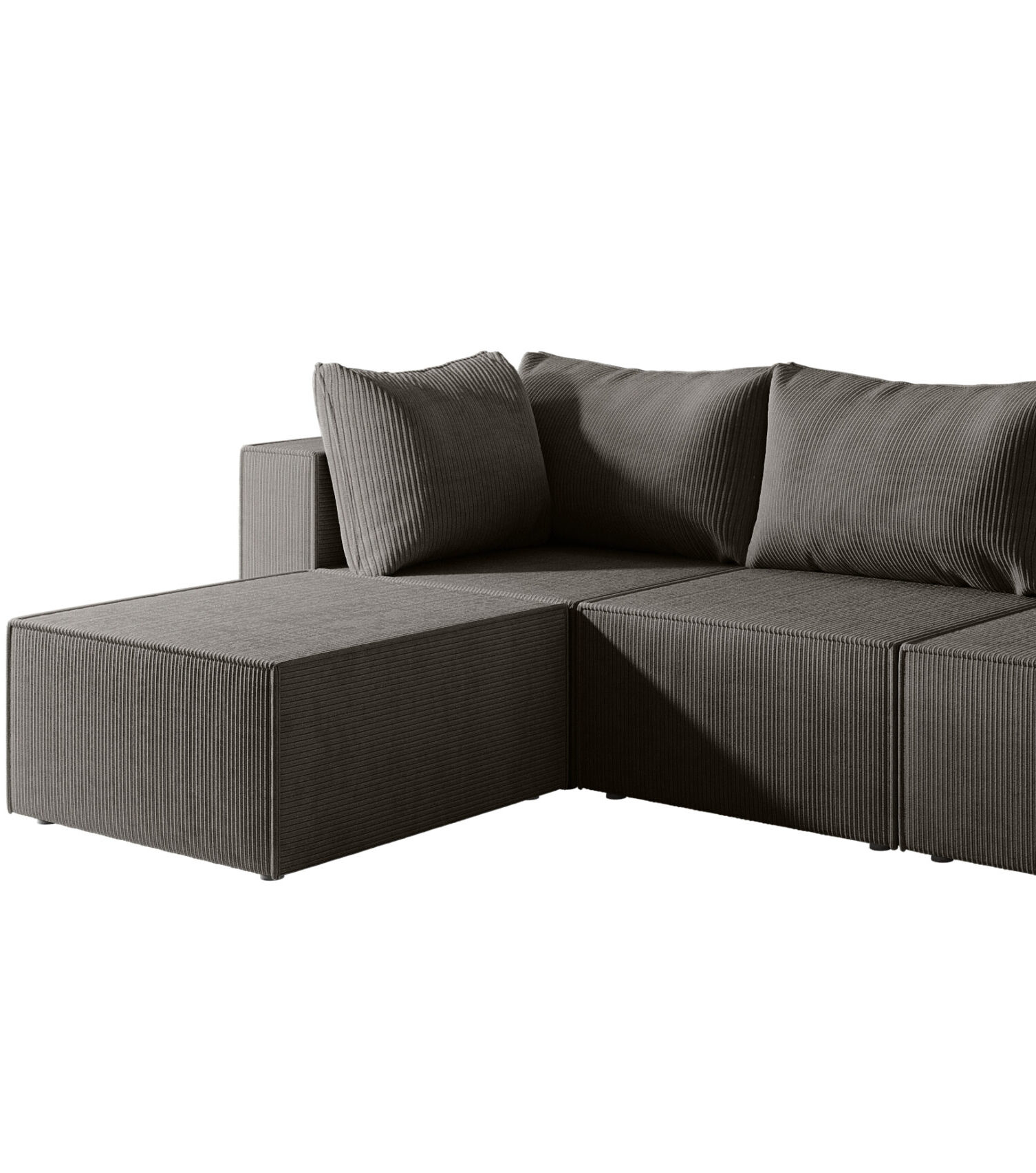 Narożnik modułowy HUGO sztruks Grafitowy