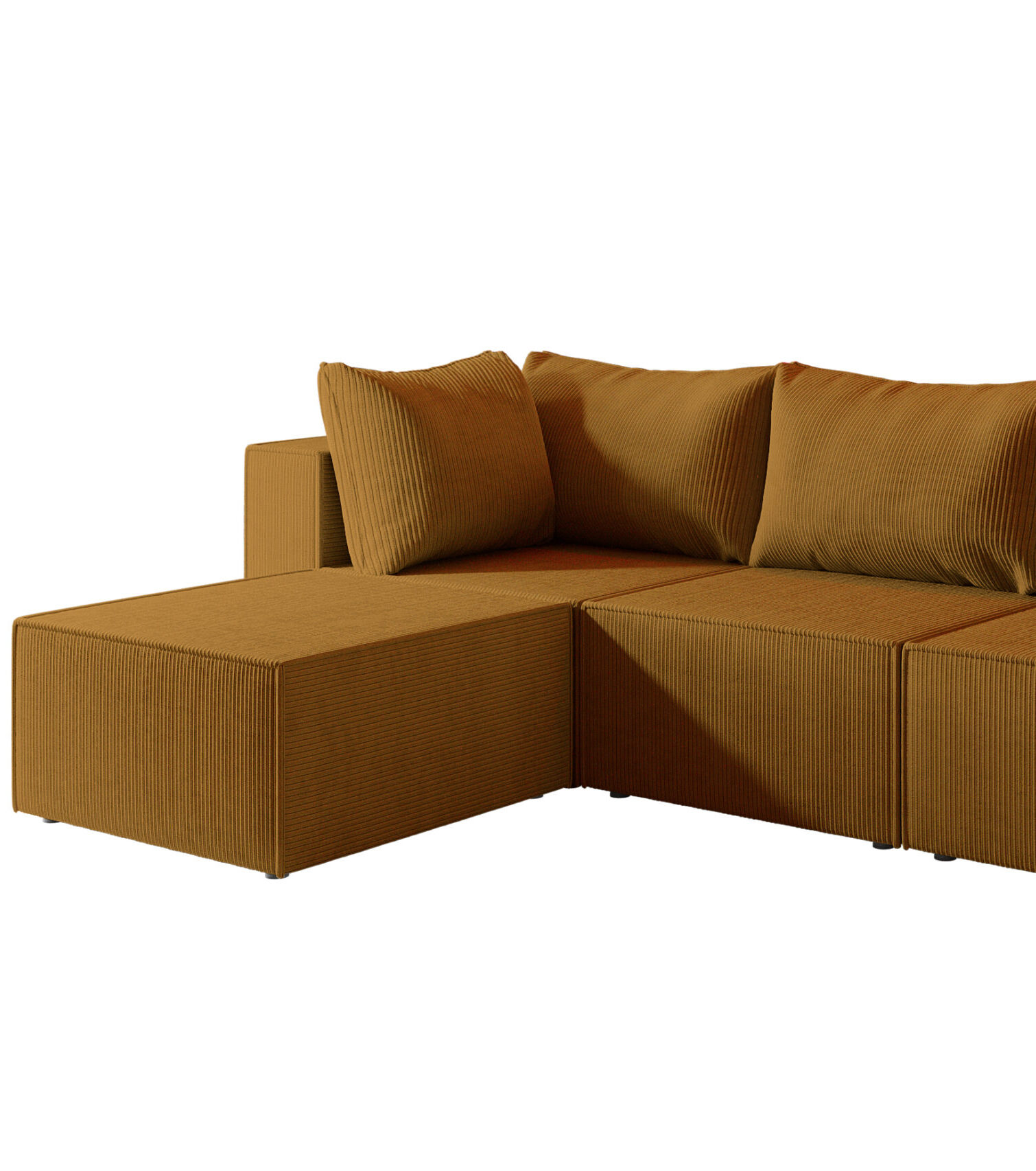 Narożnik modułowy HUGO sztruks Musztardowy