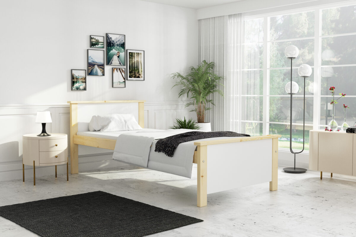 mała sypialnia łózko