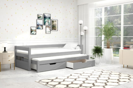 łóżka podwójne z szufladami