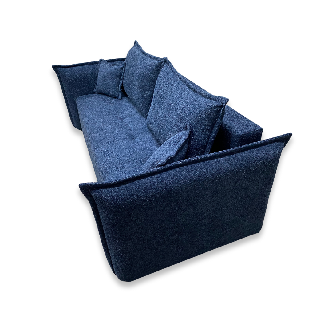 Nowoczesna Kanapa rozkładana do spania codziennego Granatowa - internetowy sklep meblowy hanzi