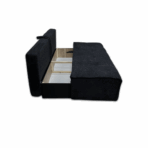 Wygodna kanapa tapicerowana z funkcją spania Maylo/Czarna