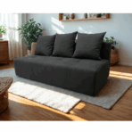 Kanapa/tapczan młodzieżowy z funkcją spania- Moli/Czarna