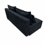 Wygodna kanapa tapicerowana z funkcją spania Maylo/Czarna